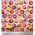 thumbnail image 1 of Soimoi Viscose Chiffon Fabric Donuts Food Printed Craft Fabric by The Yard 42 Inch Wide, 1 of 3