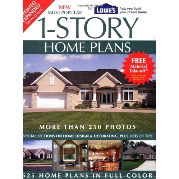 Pre-Owned New Most Popular 1-Story Home Plans (Paperback) 1580113370 9781580113373