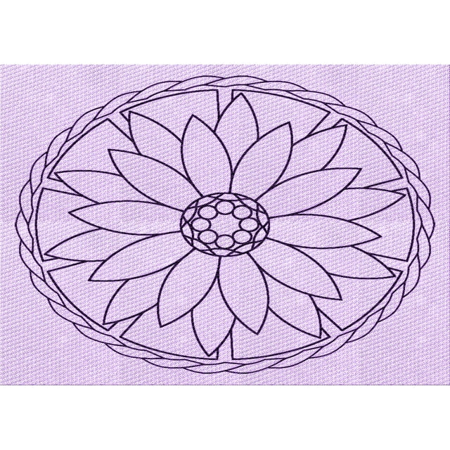 Ahgly Company Machine Washable Indoor Rectangle Transitional Rich Lilac Purple Area Rugs, 4' x 6'