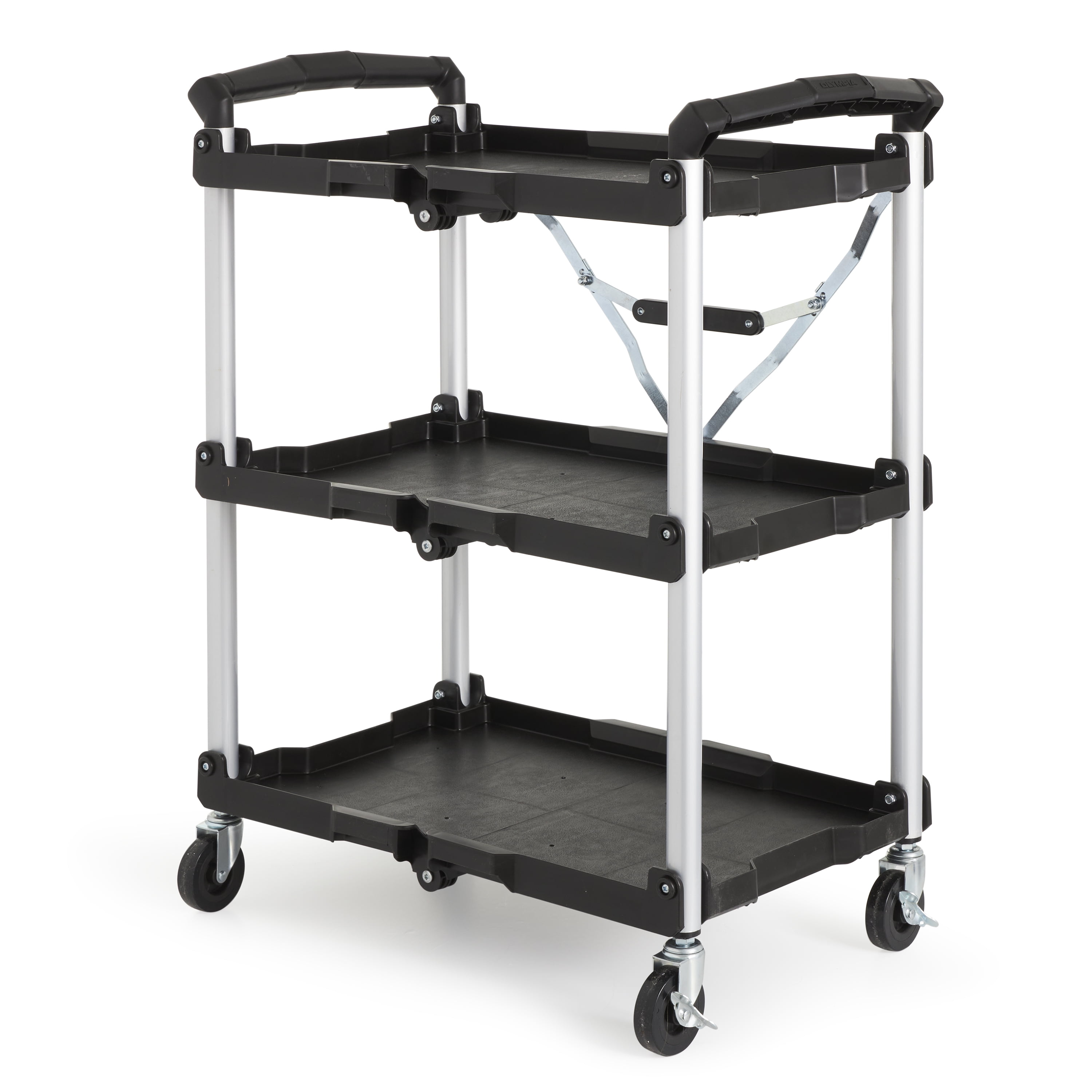 Olympia Tools Collapsible Service Cart Easy Storage Durable Lightweight Aluminum 