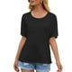 thumbnail image 3 of Camiseta de mujer de manga corta con cuello redondo Sexy Hollow Summer Top suelto, negro, XL Monstrate AP001234-16, 3 of 7