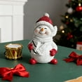thumbnail image 5 of 1PCS Snowman Figurines, Christmas Statue Snowman Figurine Resin Snowmans Christmas Decorative Statues Miniature Sculpture Tabletop Ornament for Home Indoor Outdoor Holiday Party Centerpieces, 5 of 6