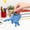 Blue, variant on 3D Printed Articulated Cartoon Cat Figurine Multi-Color Desktop Ornament, Whimsical Feline Sculpture for Stress Relief and Modern Home Decor Light Purple