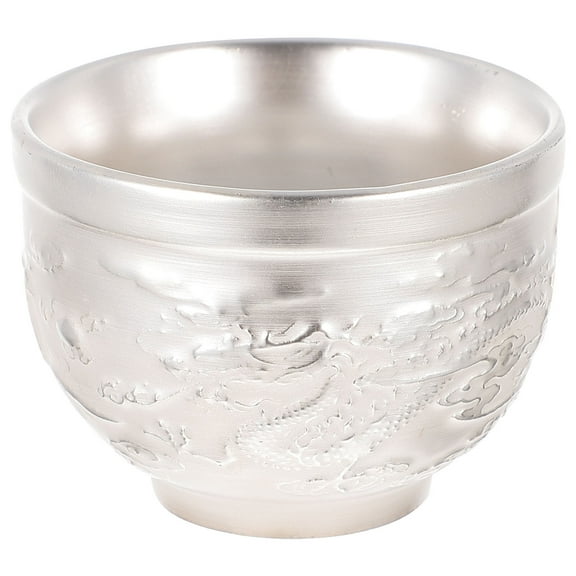 BRIGHTFUFU Tea Serving Silver Plated Cup for Family Tea Time 1Pcs 2.4x2.4x1.7in
