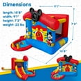 thumbnail image 3 of Funormous Disney Mickey Mouse Inflatable Bounce House with Slide,  Plus Heavy Duty Air Blower for Kids Ages 3-8 Years, 3 of 8