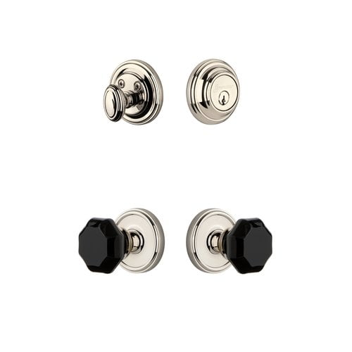 Grandeur 851237 Georgetown Solid Brass Rose Single Cylinder Keyed Entry Deadbolt And
