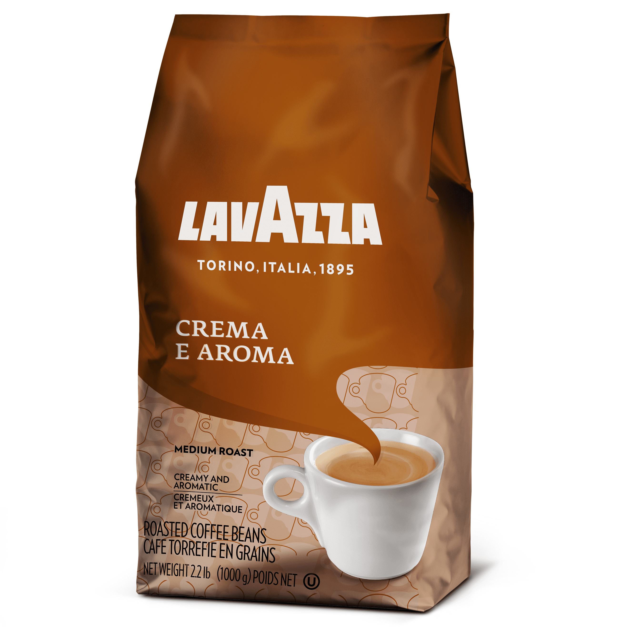 Lavazza Crema e Aroma Whole Bean Coffee Blend, Medium Roast, 35.2 Ounce Bag