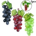 thumbnail image 4 of 3 Bunches Artificial Grape Lifelike Decorative Artificial Fruit Photography Prop, 4 of 10