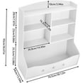 thumbnail image 6 of White Kids Toy Storage Organizer with Kids Bookshelf 3.5 Tier Nursery Book Shelves Toddler Bookshelf Children's Toy Shelf for Children's Room Playroom Bedroom Kindergarten School (3.5-Tier White), 6 of 7