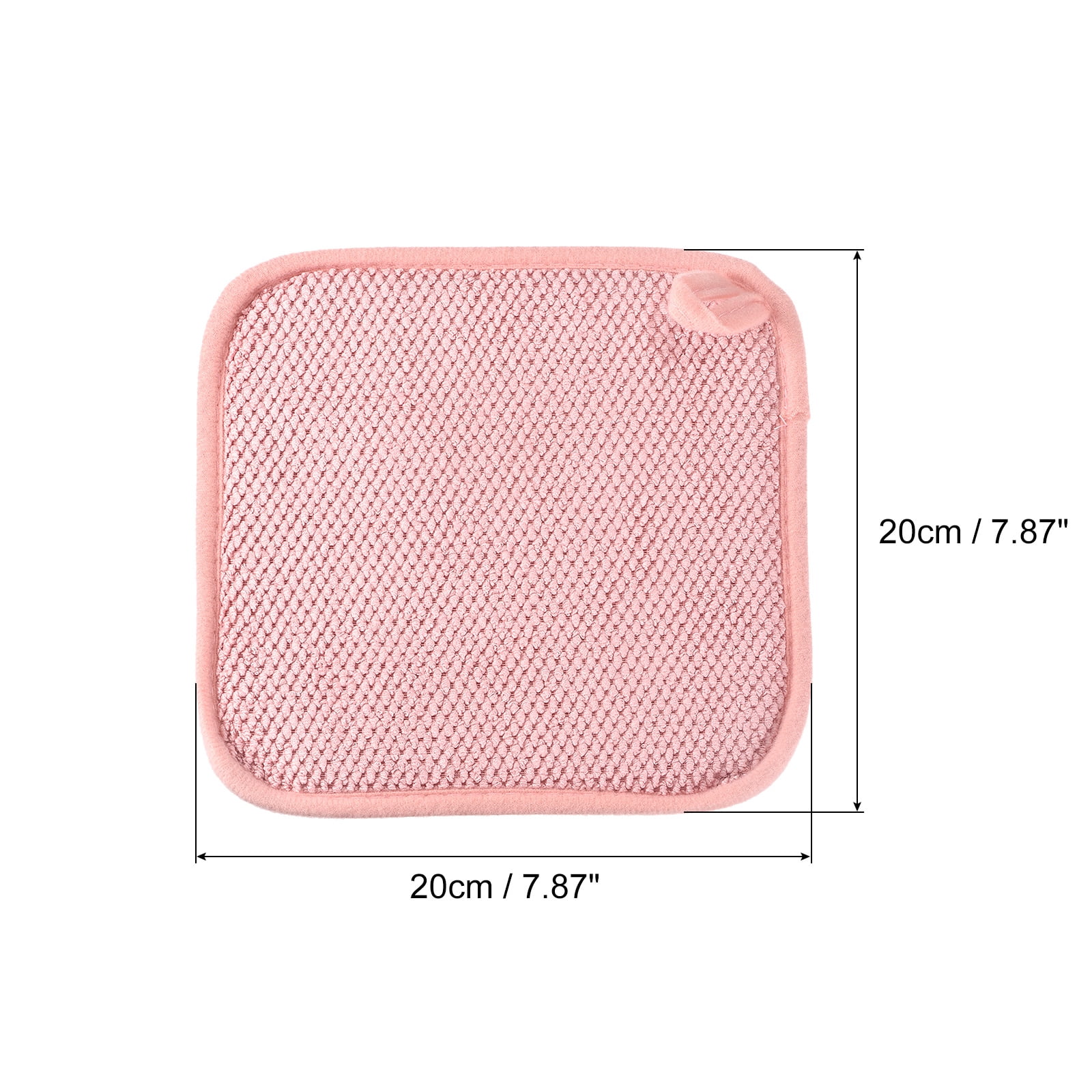Unique Bargains Silicone Dish Drain Mat for Kitchen Counter Pad Pink
