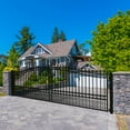 thumbnail image 5 of ALEKO Garden Steel Dual Swing Driveway Gate 18 feet London Style Black, 5 of 16
