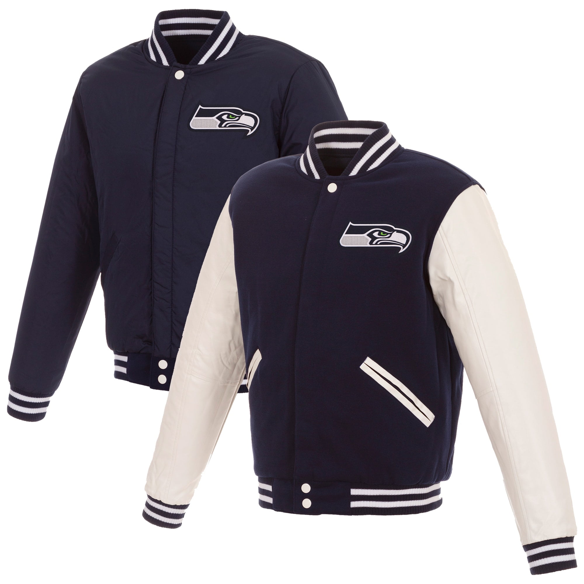 New Warm Hoodie Fleece Coat Seattle Seahawks Fans Winter Jacket Coat Ski Suit 
