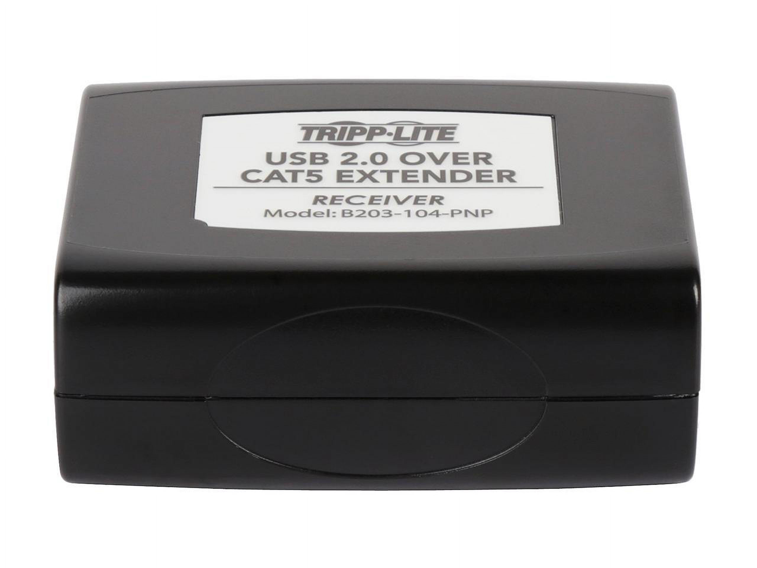 Tripp Lite 4-Port USB 2.0 over Cat5/Cat6 Extender Hub Kit, Transmitter & Receiver, Hi-Speed USB-A Up to 164 ft. (B203-104-PNP) - image 5 of 5
