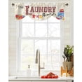 thumbnail image 4 of Laundry Room Clothes Pattern Small Curtain Rod Pocket Short Curtains Home Decor Partition Cabinet Do, 4 of 5
