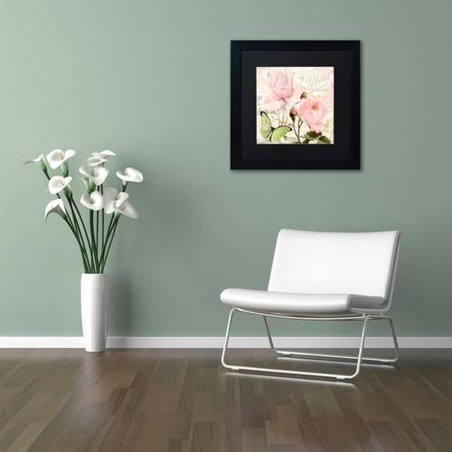 Trademark Fine Art "Florabella III" Canvas Art by Color Bakery Black Matte, Black Frame