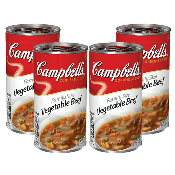 (3 Pack) Campbell's Condensed Family Size Vegetable Beef Soup, 23 oz ...