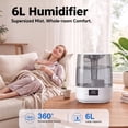 thumbnail image 5 of Humidifiers for Bedroom, 6L Top Fill 40H & 24dB Quiet Runtime for Large Room, Cool Mist Ultrasonic Smart Humidifier with Humidity Sensor, Night Light for Home, Baby, Nursery, Plants, 5 of 7
