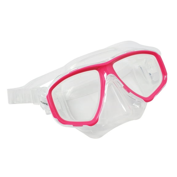 Palantic M36 Clear/Hot Pink RX Farsighted Full Lenses Dive/Snorkeling Mask, 3.0