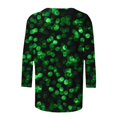 thumbnail image 4 of St Patricks Day Shirt Women Lightweight Quarter Zipper Long Sleeve V Neck Henley Sweatshirts Irish Shamrock Shirts, 4 of 5