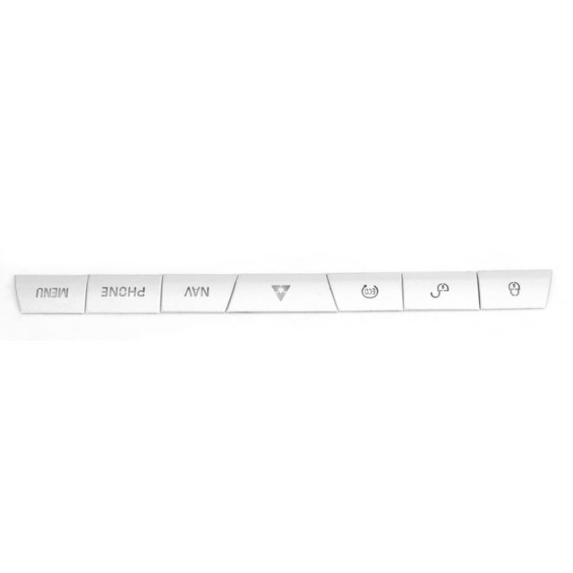 Bouton Multimédia Garniture Couvercle de la Console de Commande Bouton de la Console Garniture de la Voiture Garniture Intérieure 7Pcs Panneau Multimédia Bouton Couvercle Autocollant Argent Alliage d'Aluminium