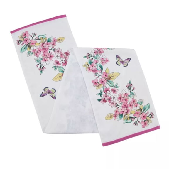 Lenox Butterfly Meadow Floral Table Runner, Multicolor, 14"W x 72"L