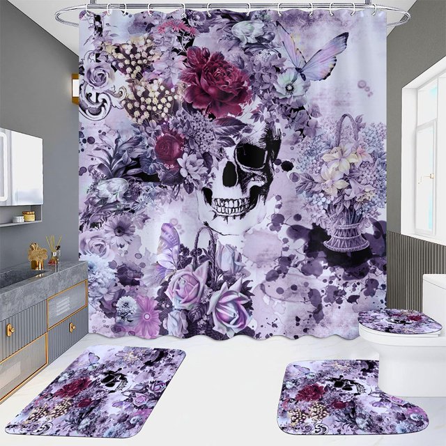 Toystoory Alfombra de contorno antideslizante impermeable de colores variados, fácil de instalar y cuidar para ducha única Juegos de accesorios de baño K5 tres piezas
