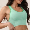 thumbnail image 5 of TEAJOPSUU Racerback Sports Bras for Women Padded Seamless Running Bra Support Push Up Workout Crop Tank Tops for Yoga Gym B-Green, 5 of 8