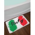 thumbnail image 2 of Italy Bath Mat, Hand Written Word on Italian Flag Colorful Arrangement Grunge Background Print, Plush Bathroom Decor Mat with Non Slip Backing, 29.5" X 17.5", Multicolor, by Ambesonne, 2 of 2