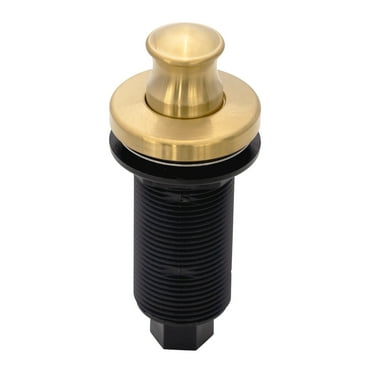 Akicon Brushed Gold Garbage Disposal Air Switch Kit with Sink Top Waste Disposal On/Off Push Button with Brass Cover and Plastic, 2-1/2" Max Countertop Thickness