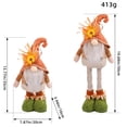 thumbnail image 3 of Set of 4 Thanksgiving Fabric Gnome and Scarecrow Dolls with Sunflower Hats and Weighted Standing Base, Festive Tabletop Decoration for Mantel, Shelf, and Holiday Party., 3 of 7