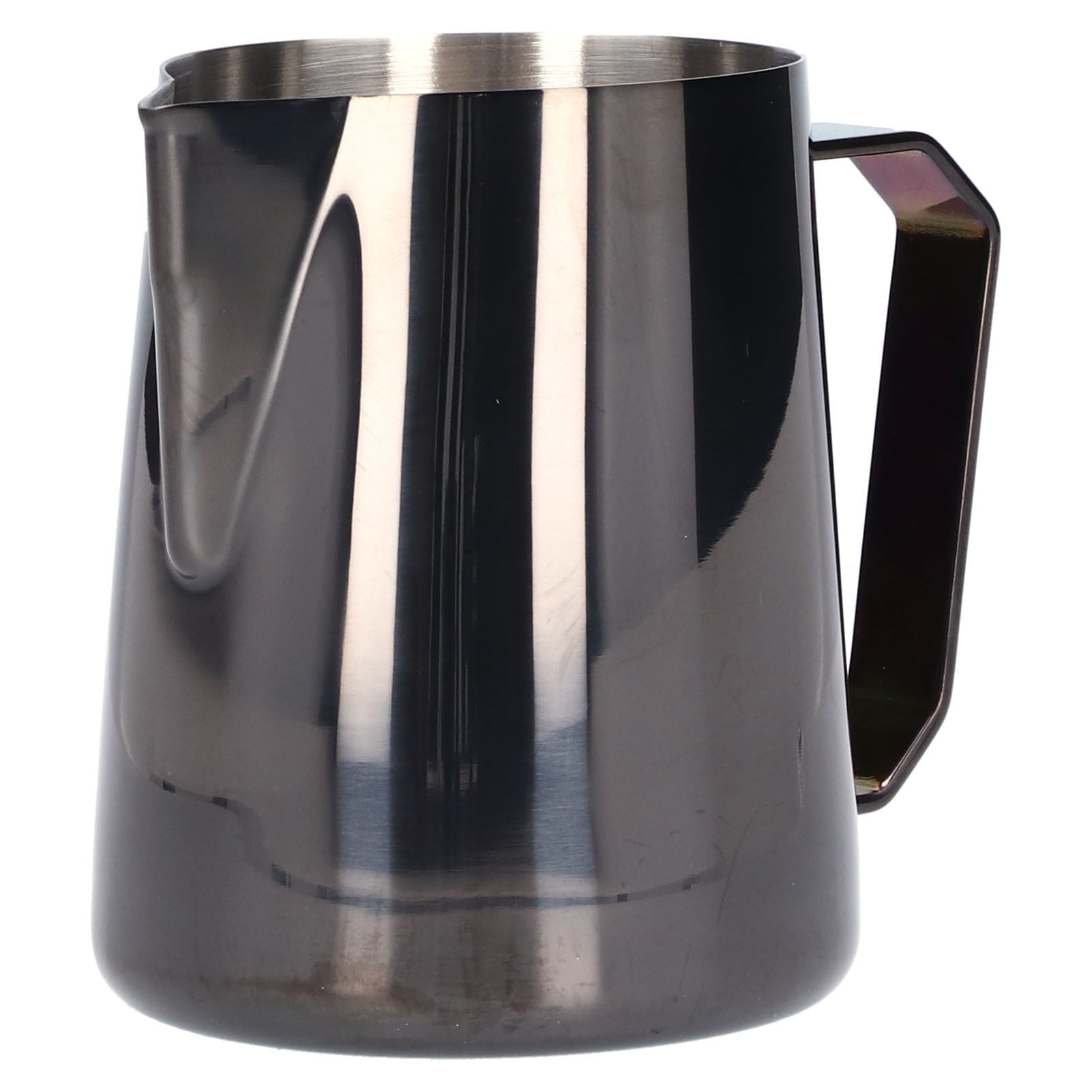 YAHHU 600ml / 20.28 oz Stainless Steel Coffee Milk Frothing Cup Steaming Pitcher Pointed Mouth Black