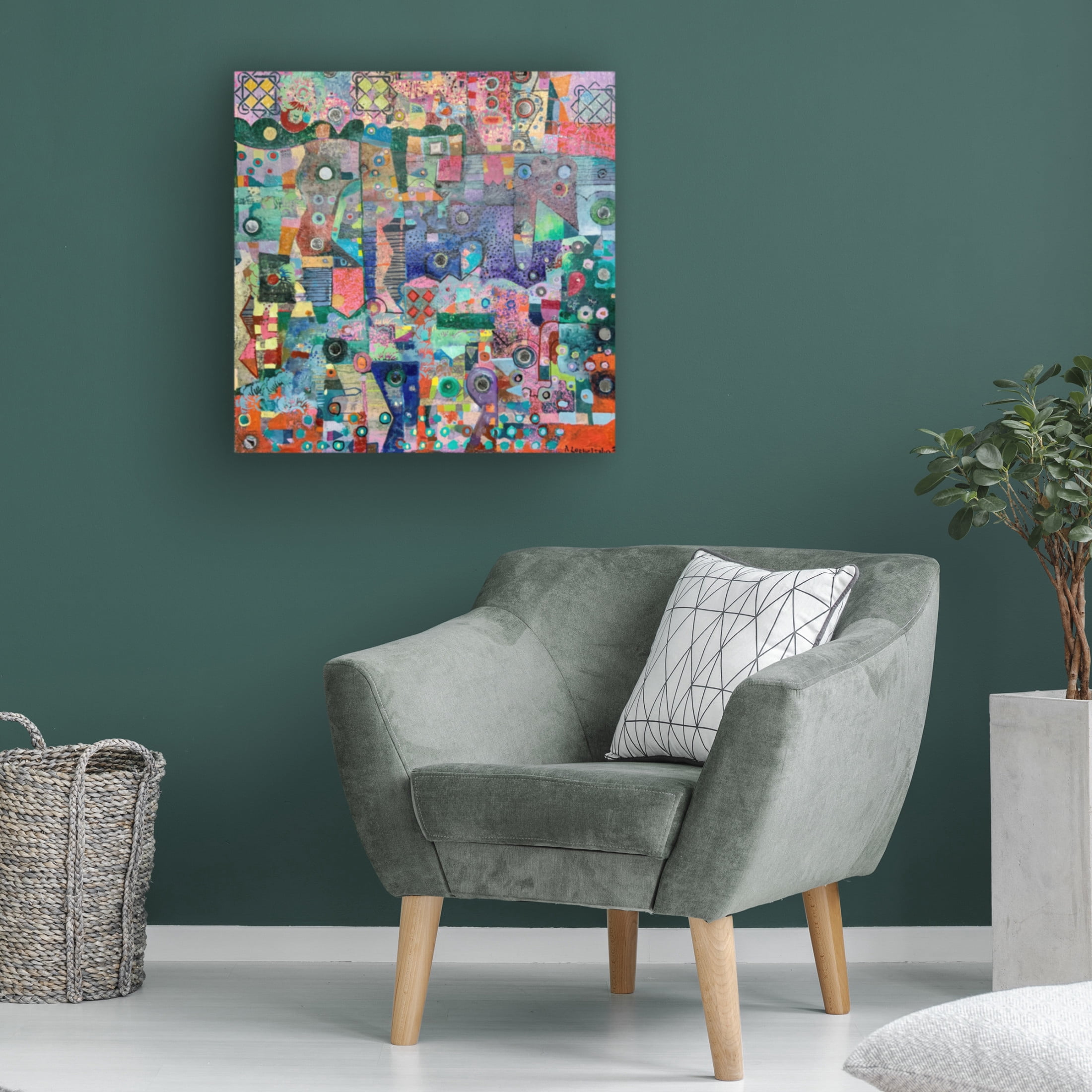 Trademark Fine Art Alise Loebelsohn Blue Mirrors Canvas Wall Art