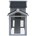 thumbnail image 7 of Chicken Coop with Large Run Space,Indoor Outdoor No Leak Plastic Tray Chicken Rabbit Hutch(Gray), 7 of 7