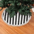 thumbnail image 2 of Black And White Stripes Christmas Tree Skirts with Tassel Decorations Indoor Outdoor for Holiday Party Home Decor 36", 2 of 6
