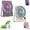 2-A, variant on Ultra Thin Mini USB Rechargeable Card Fan, USB Rechargeable Mini Desktop Fan with Phone Holder & LCD Display, 6 Speeds Portable Pocket Fan, 180° Wide Angle, for Office, Home, Travel (2-F)