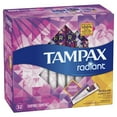 thumbnail image 5 of Tampax Radiant Regular Plastic Tampons, Unscented, 32 Count, 5 of 11