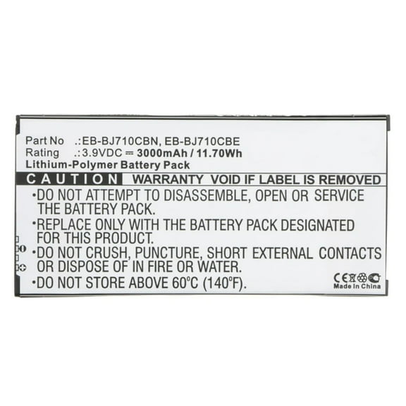 Batteries N Accessories BNA-WB-P3622 Cell Phone Battery - Li-Pol, 3.9V, 3000 mAh, Ultra High Capacity Battery - Replacement for Samsung EB-BJ710CBA Battery