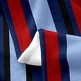 thumbnail image 4 of Erosebridal Couverture Sherpa Rayée Bleu Rouge Noir 30x40, Couverture Floue à Motif Géométrique, 4 of 7
