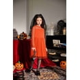 thumbnail image 5 of Arshiner Girls Dresses Contrast Mesh Puff Long Sleeve Mock Neck Formal Party A Line Short Tulle Dres, 5 of 6