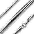 thumbnail image 2 of Gold, Black, Silver Stainless Steel Snake Serpentine Chain Necklace 2.5mm-4mm, 2 of 5