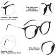 thumbnail image 3 of Lunettes Simples Anti-Lumière Bleue Multilatérales à Grande Monture, en Verre, Métal et Résine, 3 of 5