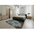 thumbnail image 4 of Ahgly Company Indoor Square Patterned Gunmetal Gray Abstract Area Rugs, 8' Square, 4 of 6