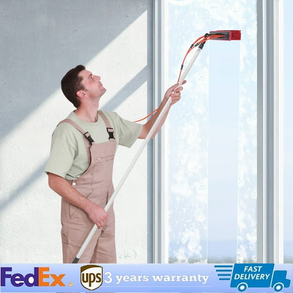 SHZICMY 26FT Water Fed Pole Cleaning Brush Tool For Window  Solar Panel Clean Washing