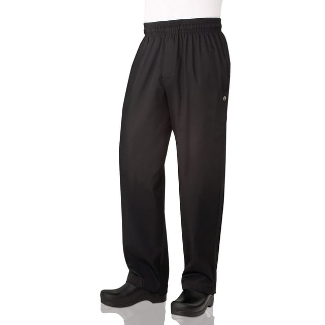 Pantalones de Chef Chef Works Essential Baggy con Cierre de Cremallera, Negro, XS