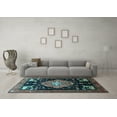 thumbnail image 3 of Ahgly Company Indoor Square Animal Light Blue Traditional Area Rugs, 4' Square, 3 of 4