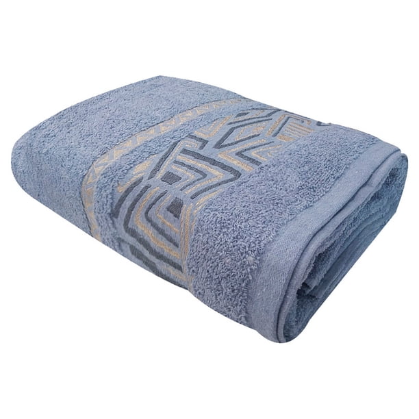 Toalla Medio Baño colores varios, 140x70cm - Suave Y Absorbente- Cenefa Bordada