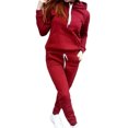 thumbnail image 1 of Aunavey Women's 2 Piece Outfits Tracksuit Long Sleeve Hooded Sweatshirt and Sweatpants Sweatsuit, 1 of 4