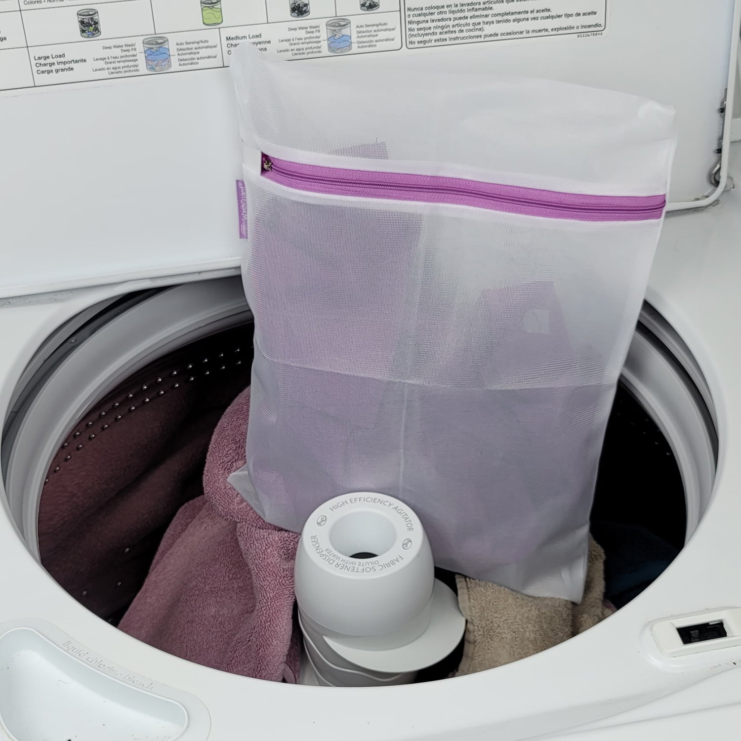 Generic Thinnet Stripe Laundry Bags Clothing Underwear Bra Socks Washing  Machine Mesh Bag Zipper Washing Pouch Protector Net Case Pink @ Best Price  Online