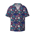thumbnail image 2 of Lsque Underwater Animals print Men's Cuban Collar Short Sleeve Shirt Summer Beachwear Casual Button Down Fashionable Vacation Leisure Shirt-XX-Large, 2 of 7