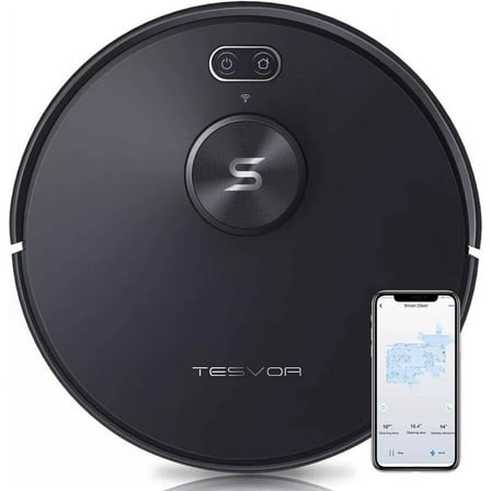 Tesvor Robot Vacuum Cleaner, S6 Robotic Vacuum with Lidar Navigation, 2700Pa Powerful Suction, No-go Zone, Wi-Fi, Self-Charging, Ideal for Pet Family, Hard Floors to Medium-Pile Carpets